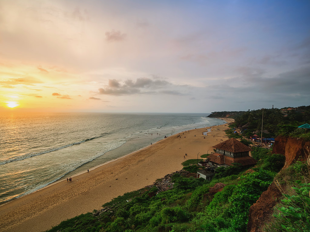 sun set at varkala beach